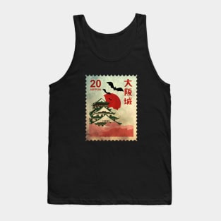 Osaka castle japanese stamp Tank Top